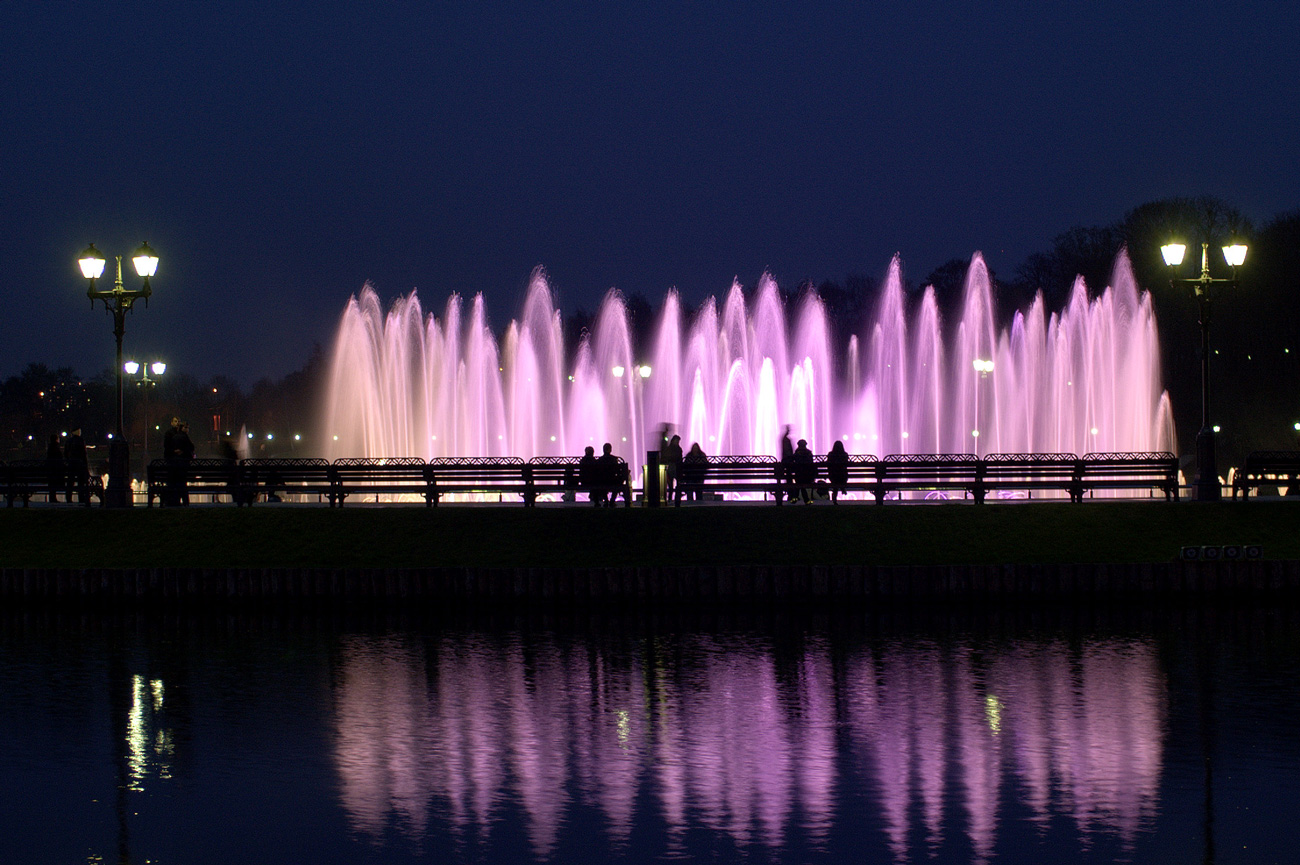 ночной фонтан Царицыно